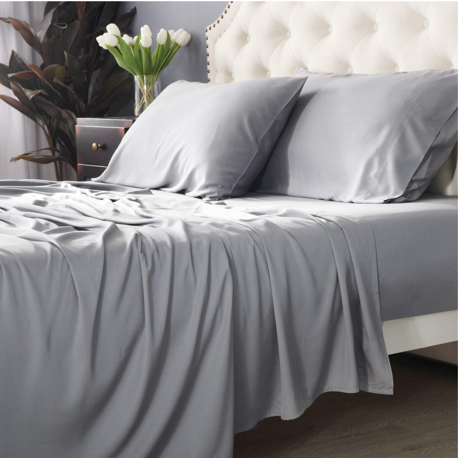 4-Piece Set: Premium Rayon Luxury Bed Sheets