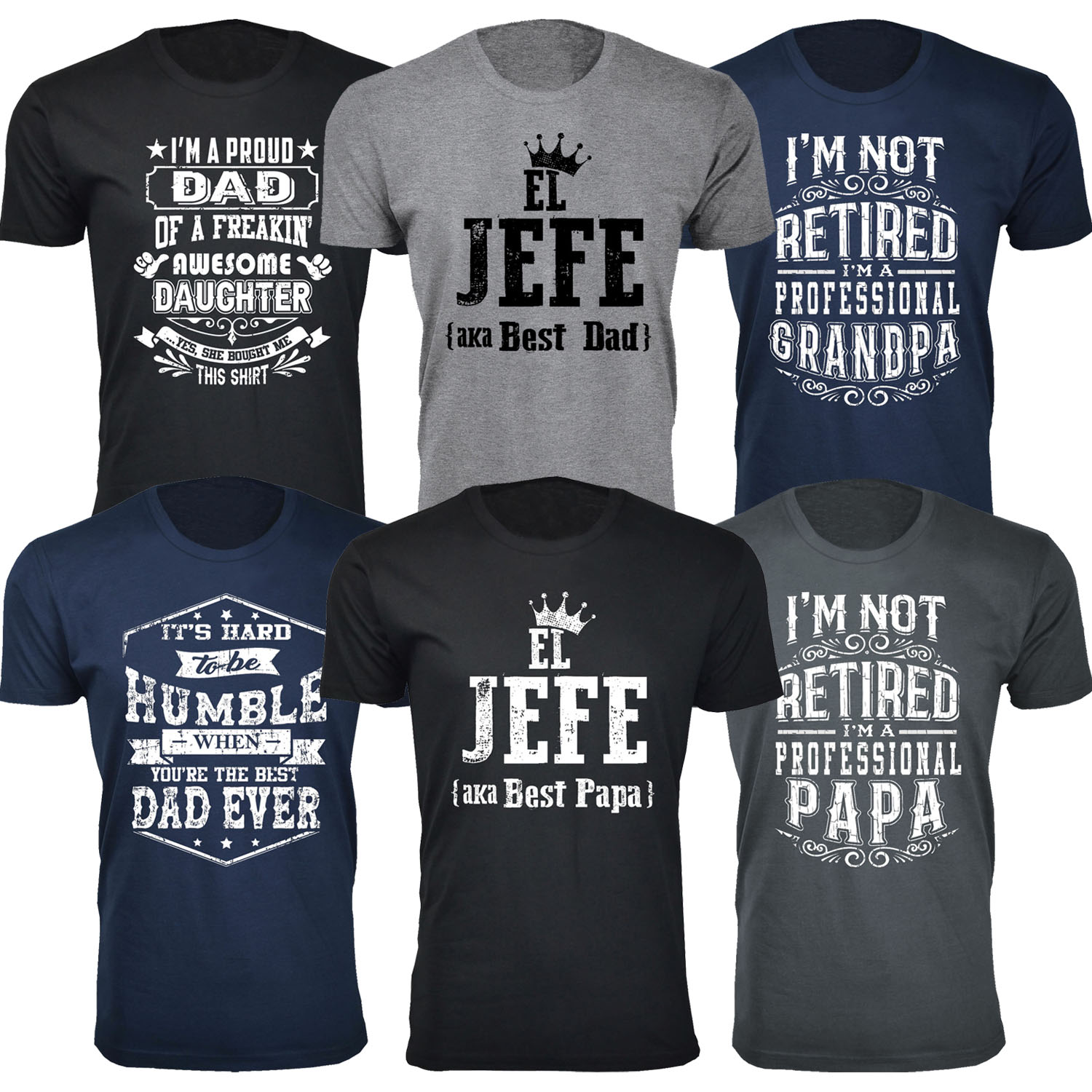 Men's Father's Day Dad Grandpa Joke T-Shirts