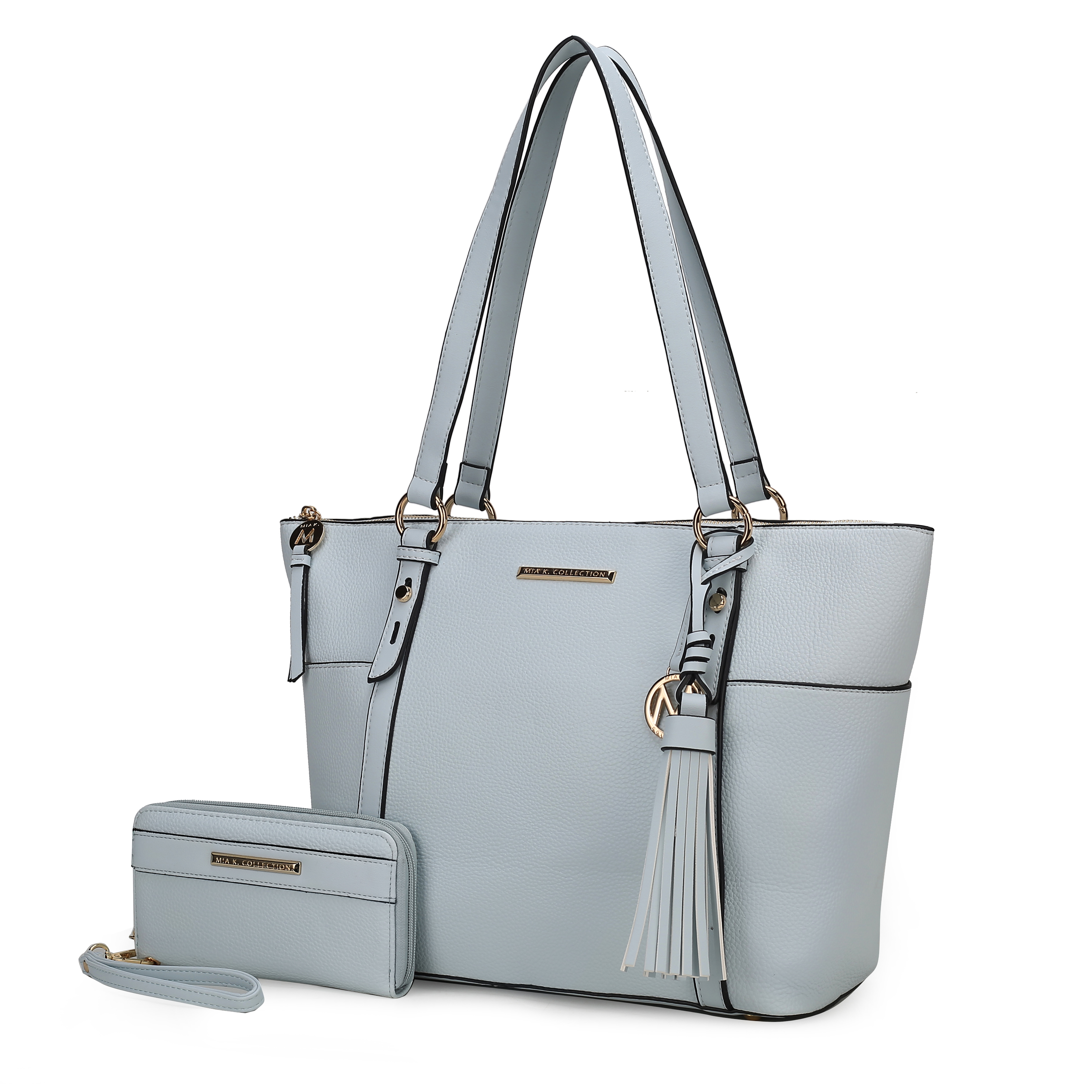 MKF Collection Gloria Vegan Leather Women’s Tote Bag by Mia K with wallet -2 pieces