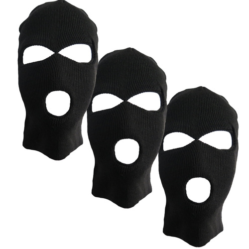 Adult Balaclava Knit Full Face Mask for Outdoor Sports 3-Hole Ski Mask