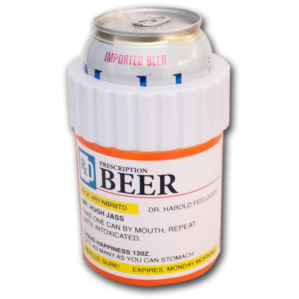 Prescription Bottle Novelty Can Cooler