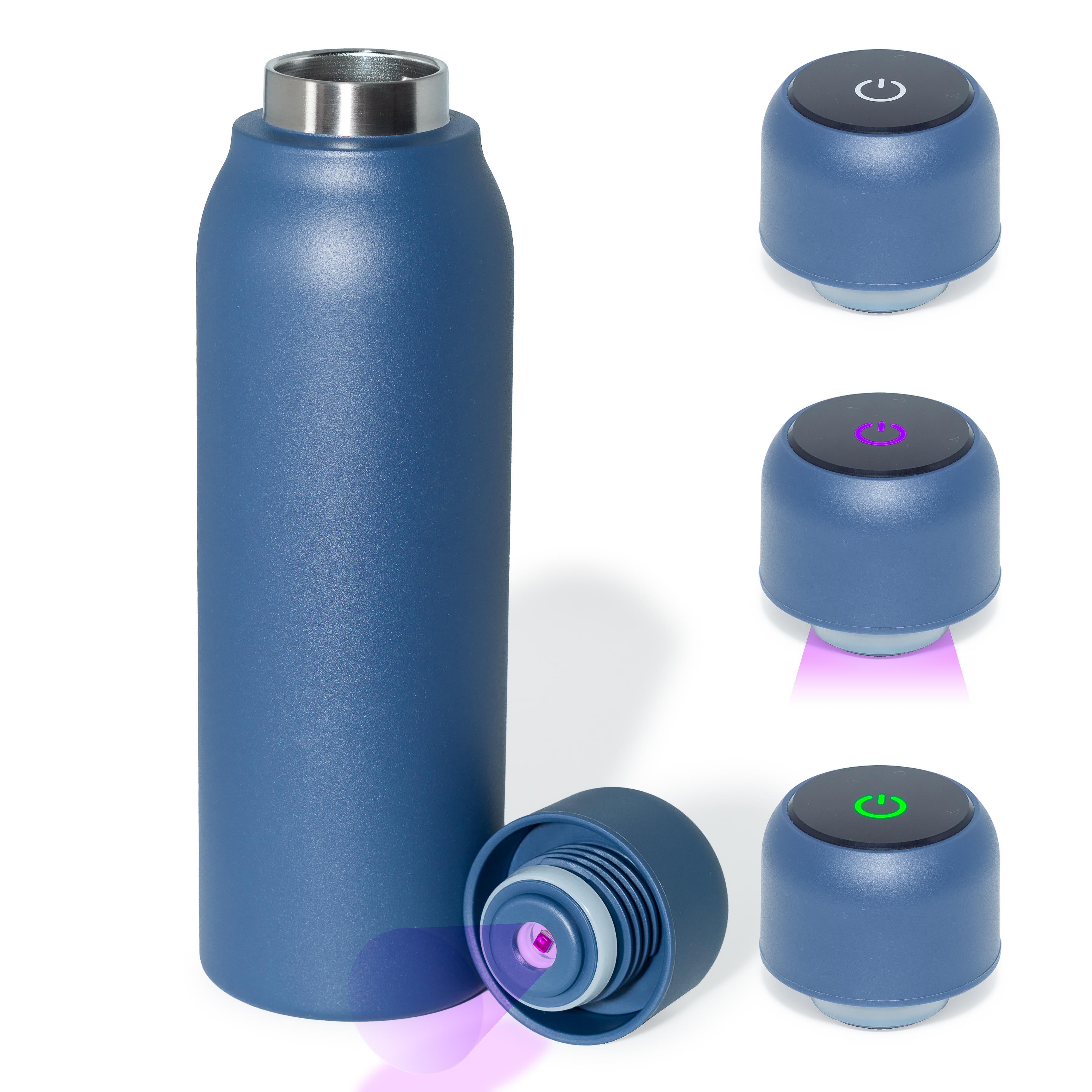 Insulated Self-Cleaning Stainless Steel Water Bottle W/ UV Water Purifier