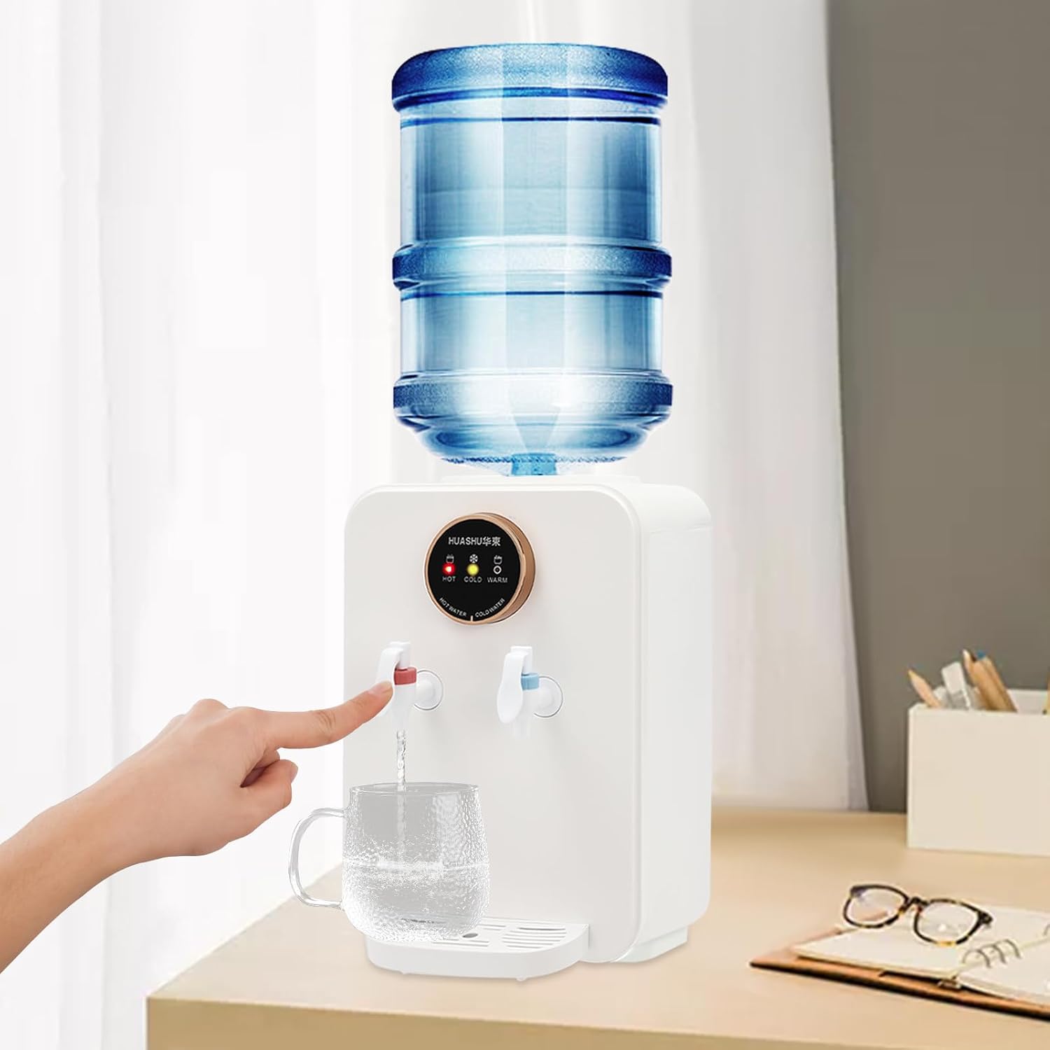 Vanecl Ym-0012 White Countertop Water Dispenser With Filter