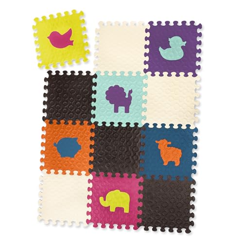 B. toys B. Play Animal Floor Mat 12 Interlocking  BX2026Z - Colorful Play Space