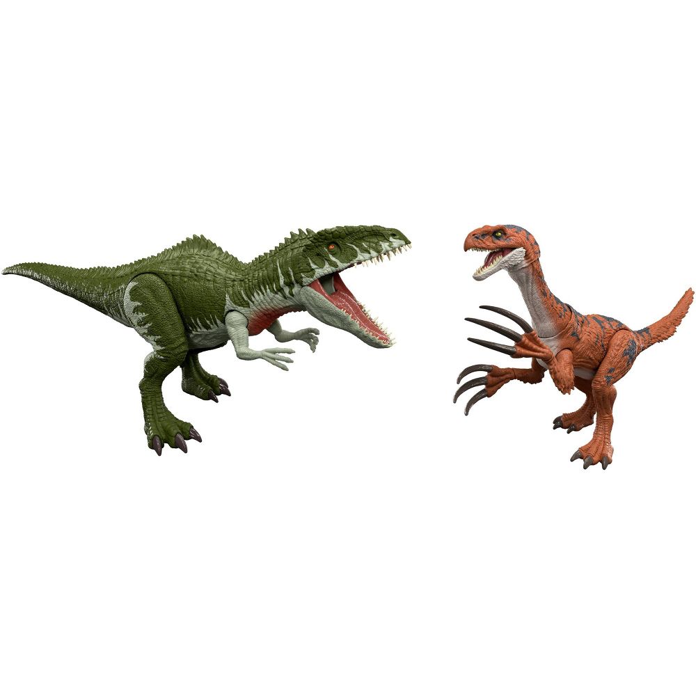 Jurassic World 2-Pack of Dinosaur Figures Giganotosaurus & Therizinosaurus,