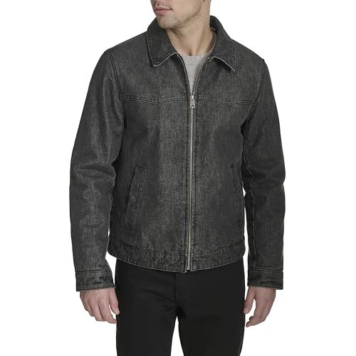 LEVI’S MEN'S DENIM WESTERN JACKET SHERPA LINED COLLAR MENS S BLACK