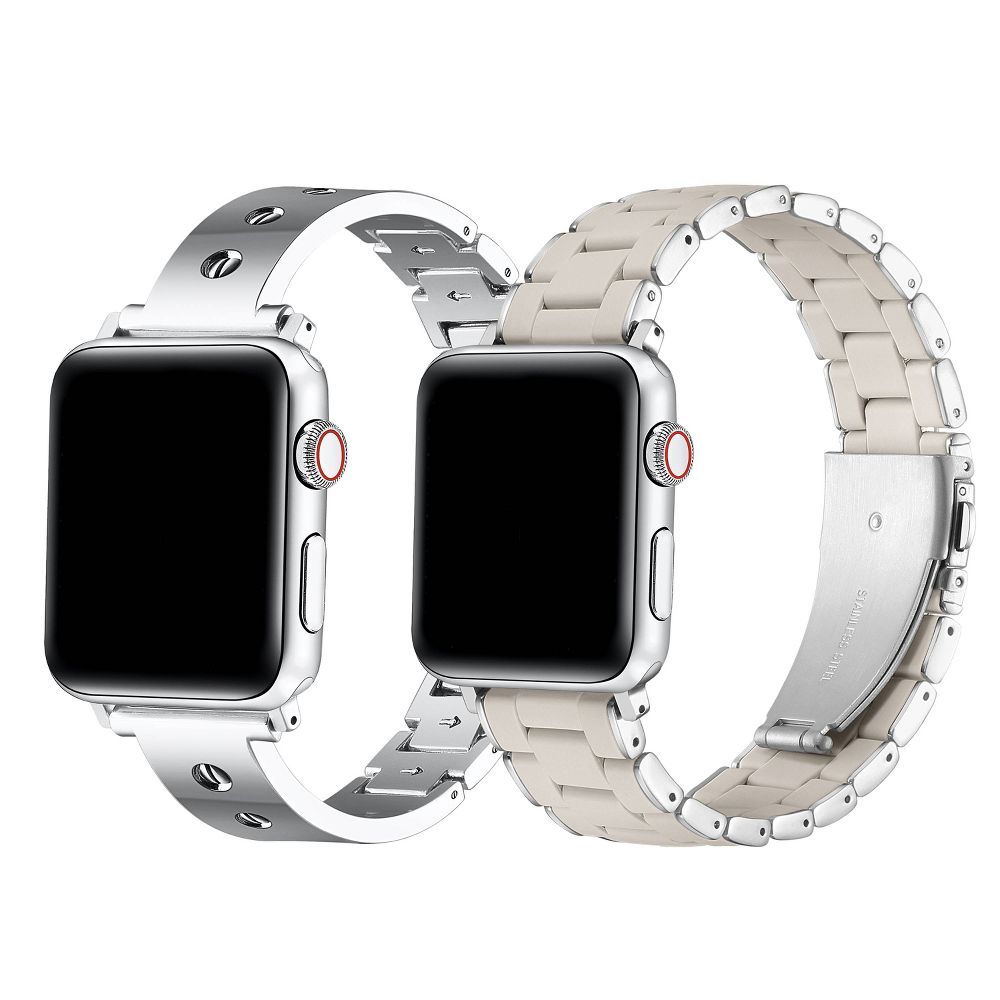 2-Pack Smart Watch Band Set Universal Fit for Apple Watch Samsung Galaxy