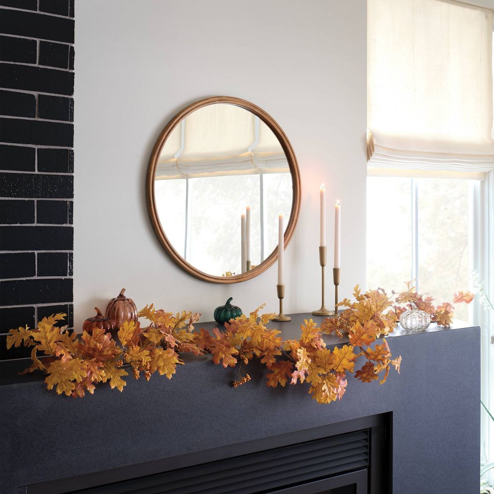 Fall Oak Leaf Artificial Garland