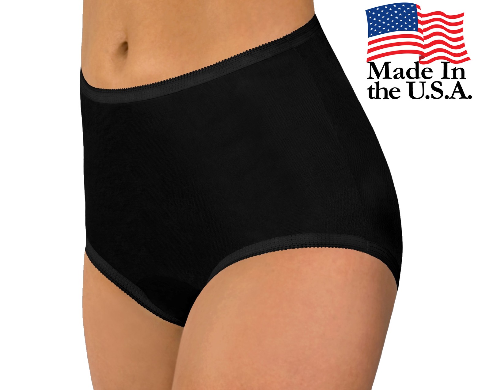 Wearever Nylon Incontinence PantiesWashable Reusable Underwear (3Pack