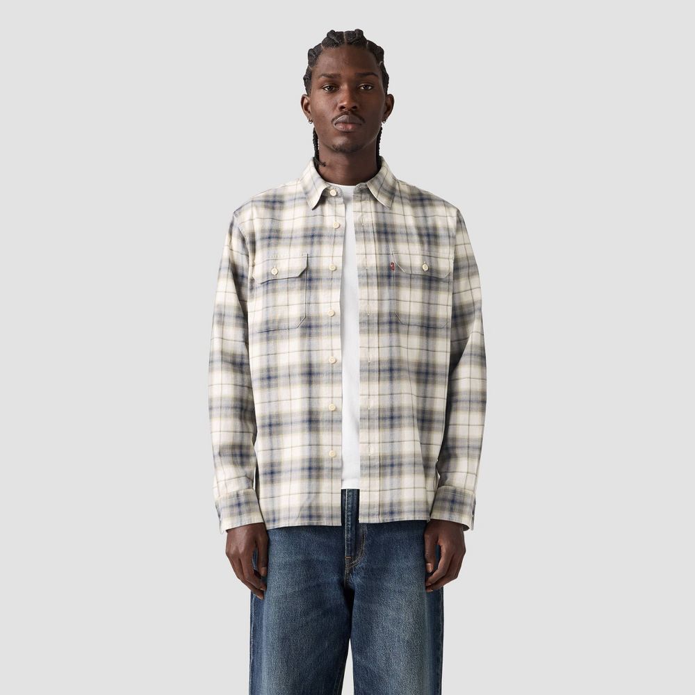 Levi's Men's Worker Plaid Long Sleeve Button-Down Shirt - Li - Open Box