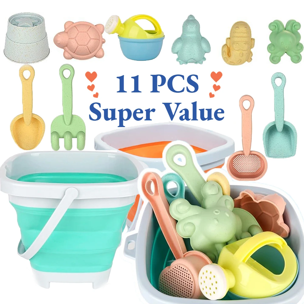 11Pcs Beach Toys Set Gift Package Sand Toys for Kids