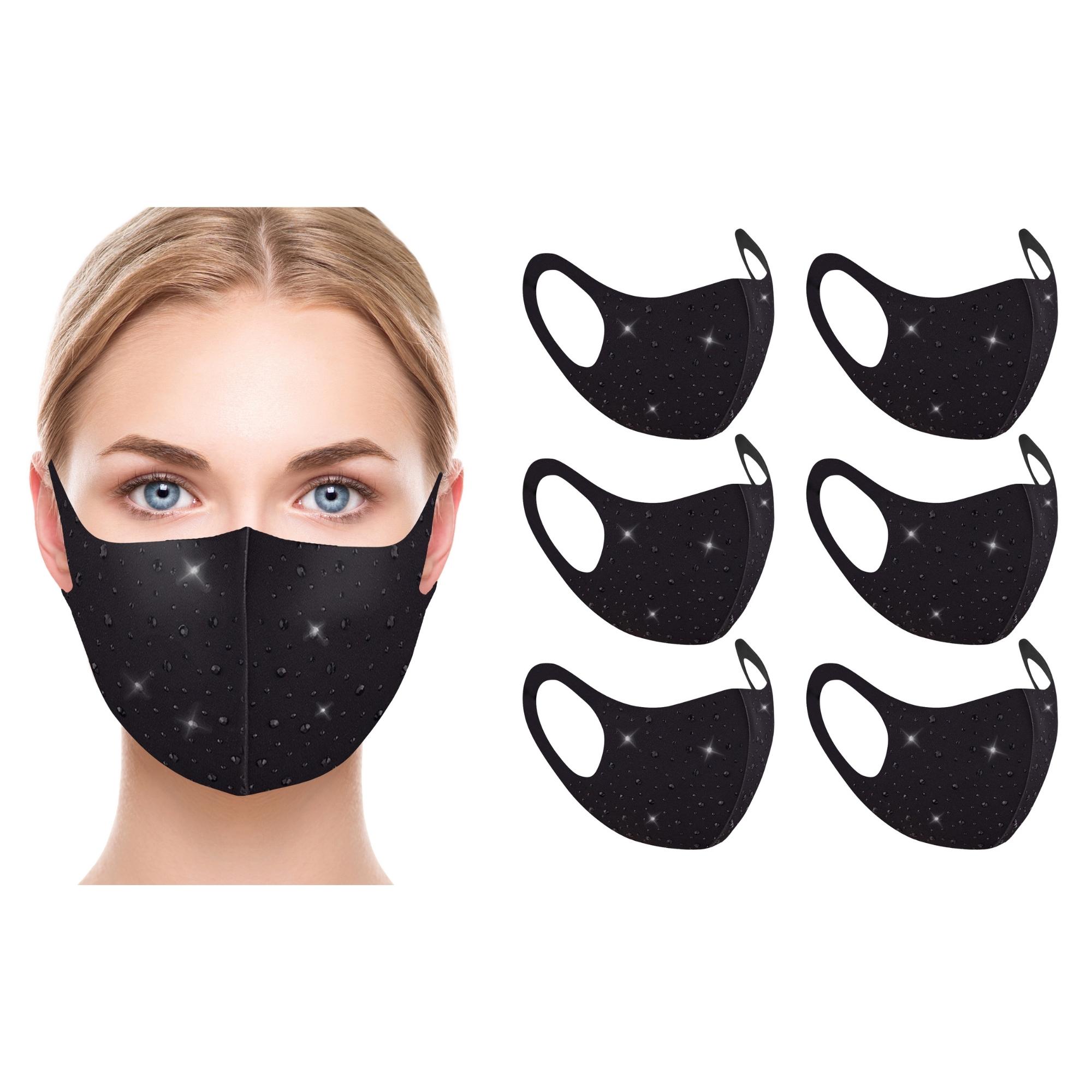 6-Pack: Rhinestone Bling Face Mask