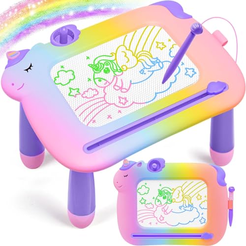 MEJCFARI Toddlers Magnetic Drawing Board Toy 18 Months, Size One Size, A-Rainbow