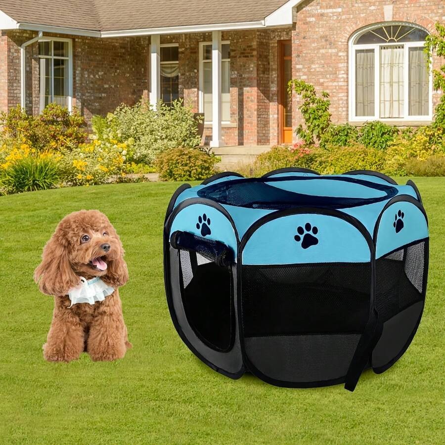 Foldable Pet Playpen – Portable Dog & Cat Pen