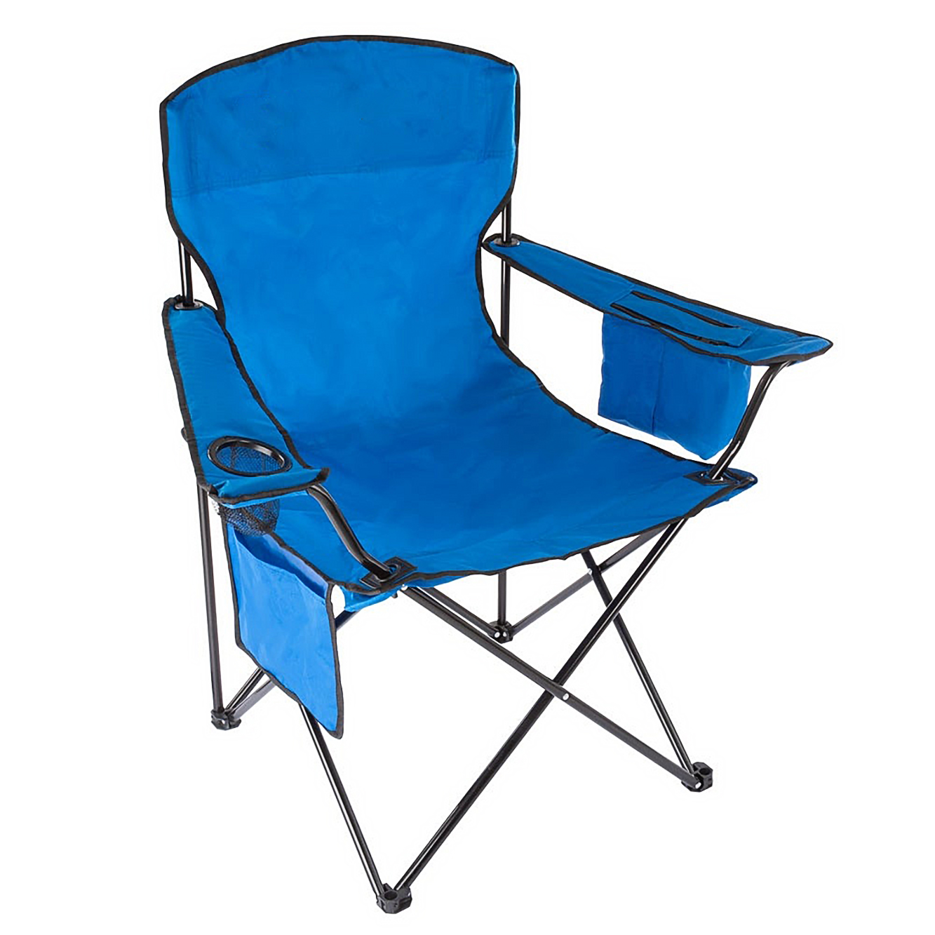 Comping Beach Fishing Portable Folding Chair W/ Cup Holder & Carry Bag