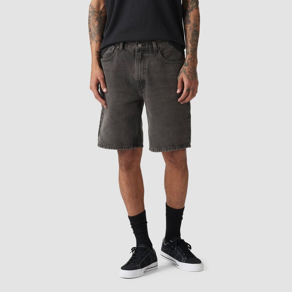 Levi's Men's 454 Relaxed Fit 10" Shorts - Black Denim 36