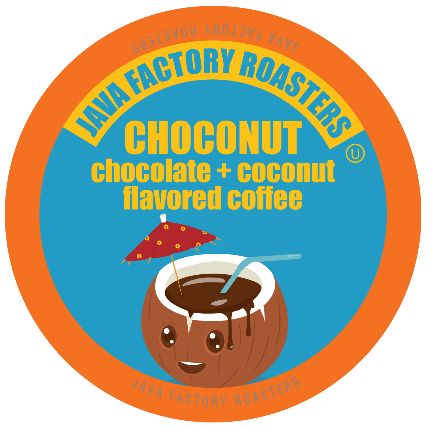 Java Factory Coffee Pods for Keurig Brewers, Chocolate Coconut, 40 Count