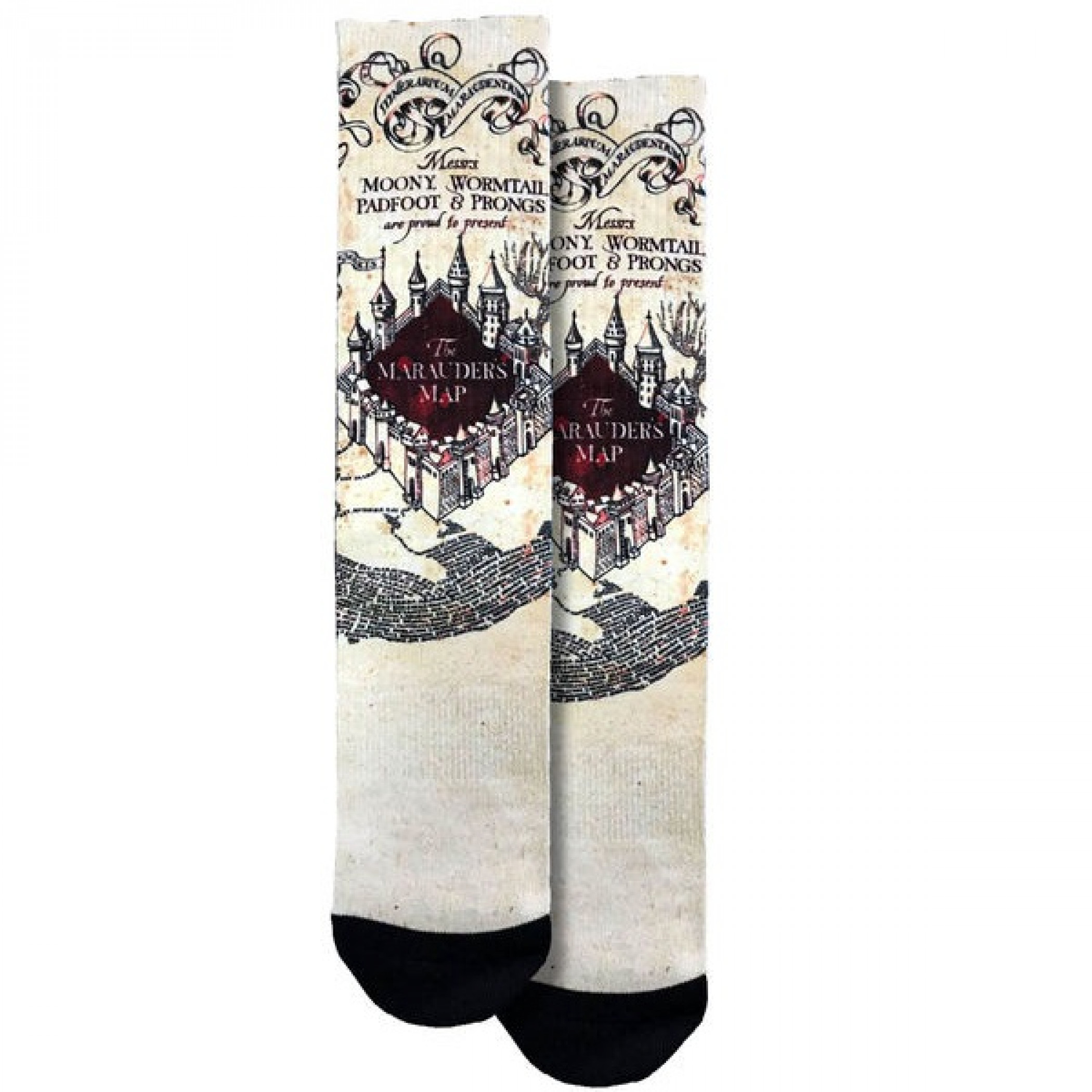 Harry Potter The Marauder's Map Crew Socks