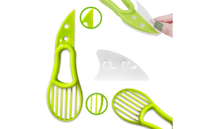 Waloo 3 in 1 Avocado Slicer and Pitter Tool 2 Pack