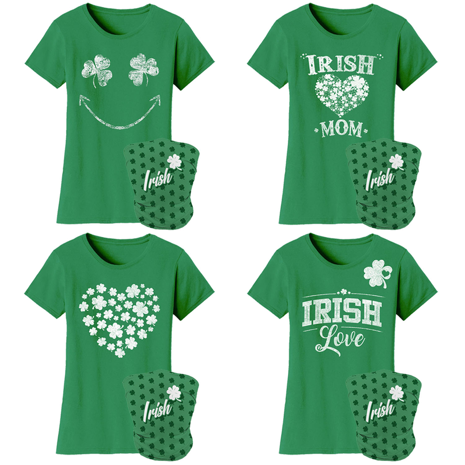 Women's Luck of the Irish Mom St. Patrick's Day T-Shirts with Gaiter