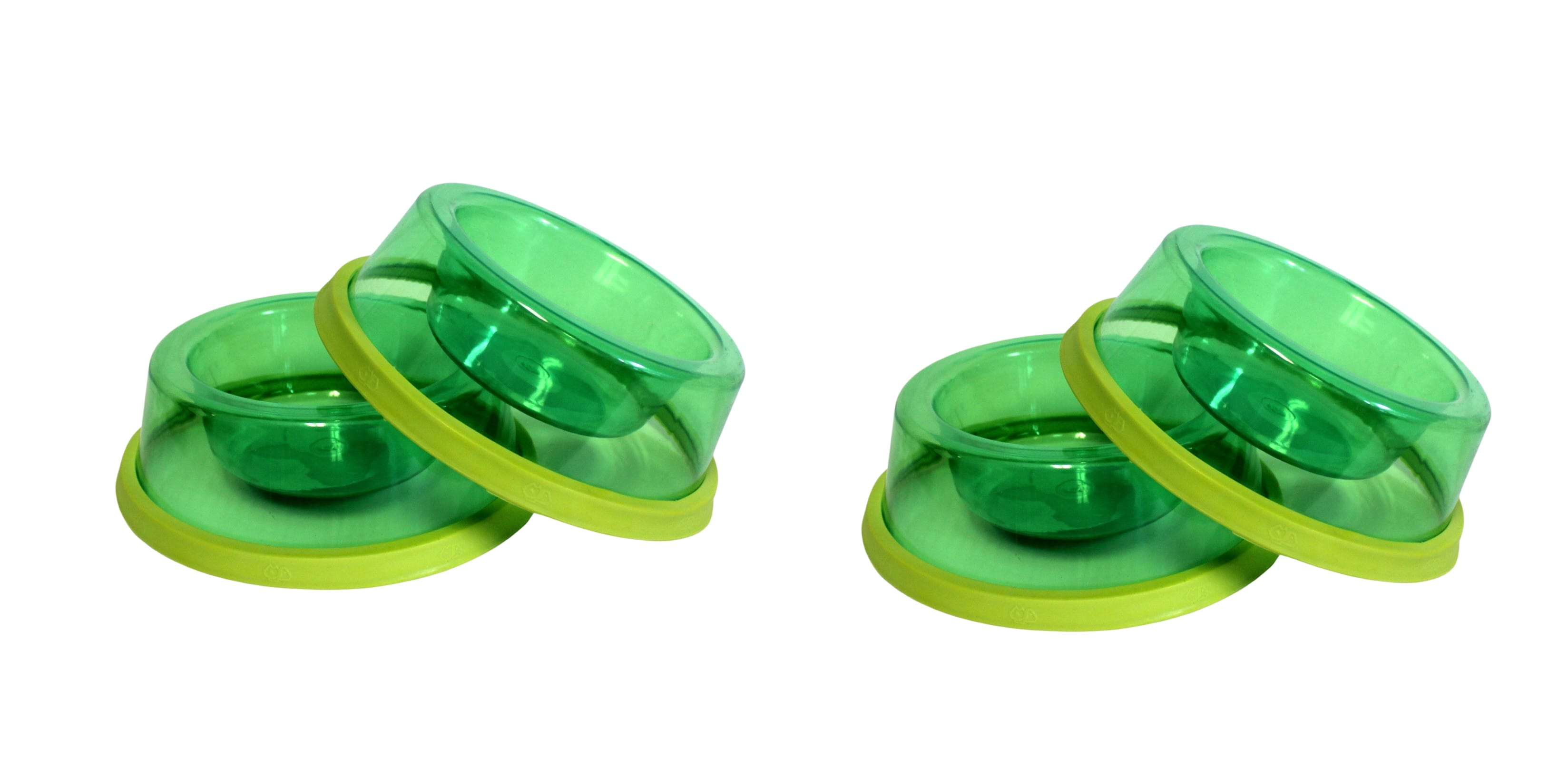 4-Pack BPA Free 8" Pet Bowls with Anti Slip Bottoms