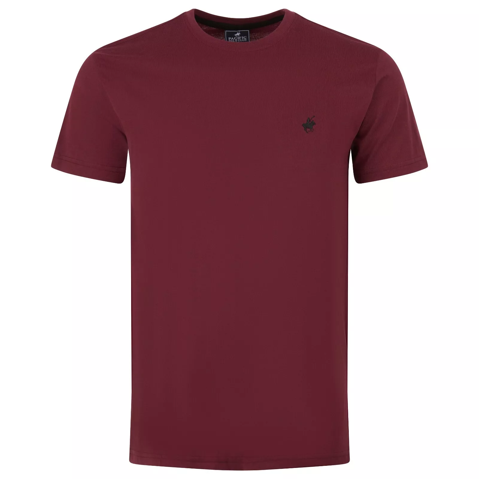 MENS PACIFIC POLO CLUB TSHIRT PREMIUM HEAVY SHORT SLEEVE - SIZE: M - BURGUNDY - New