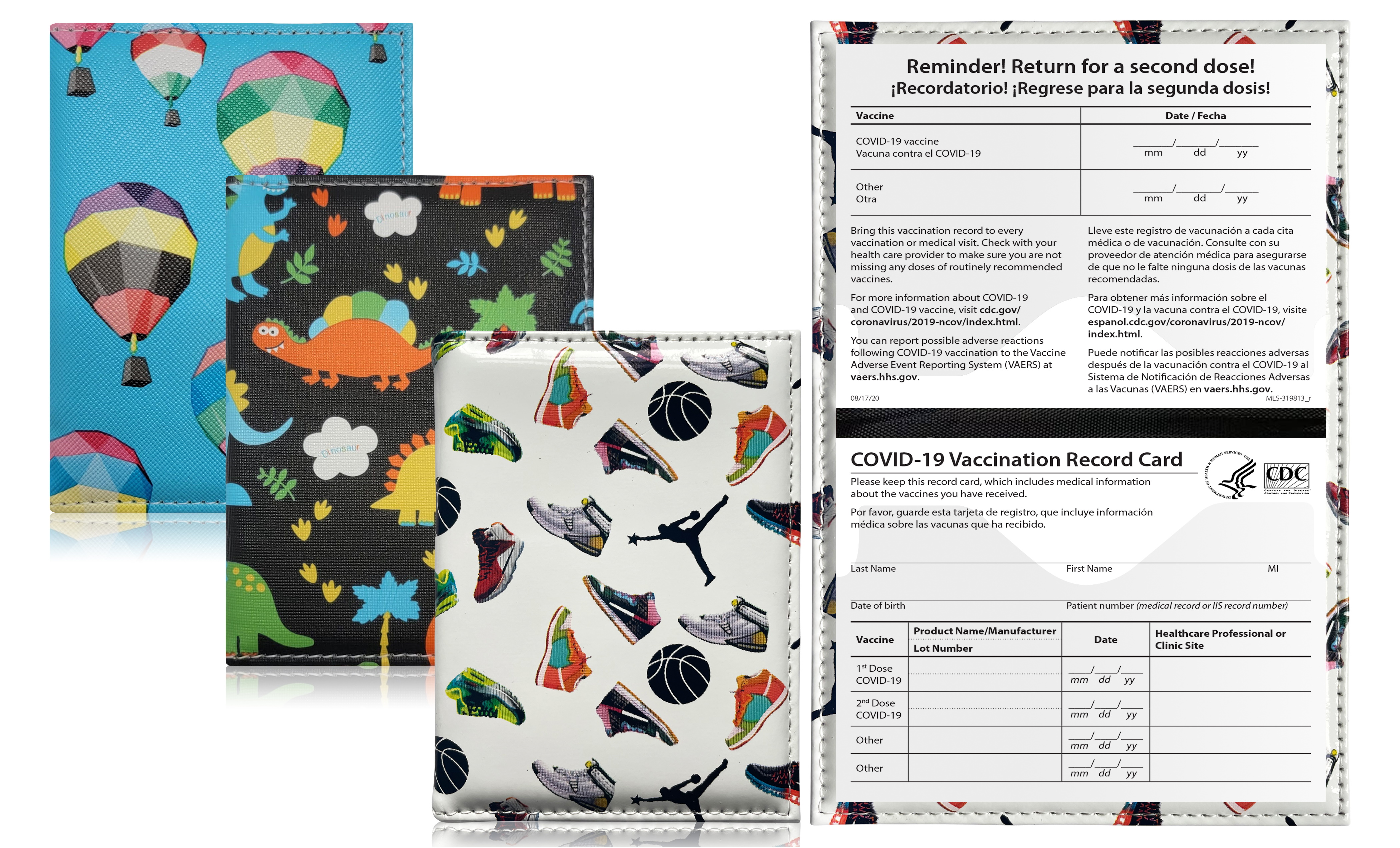 3-Pack: Kids Vaccination Card Holder
