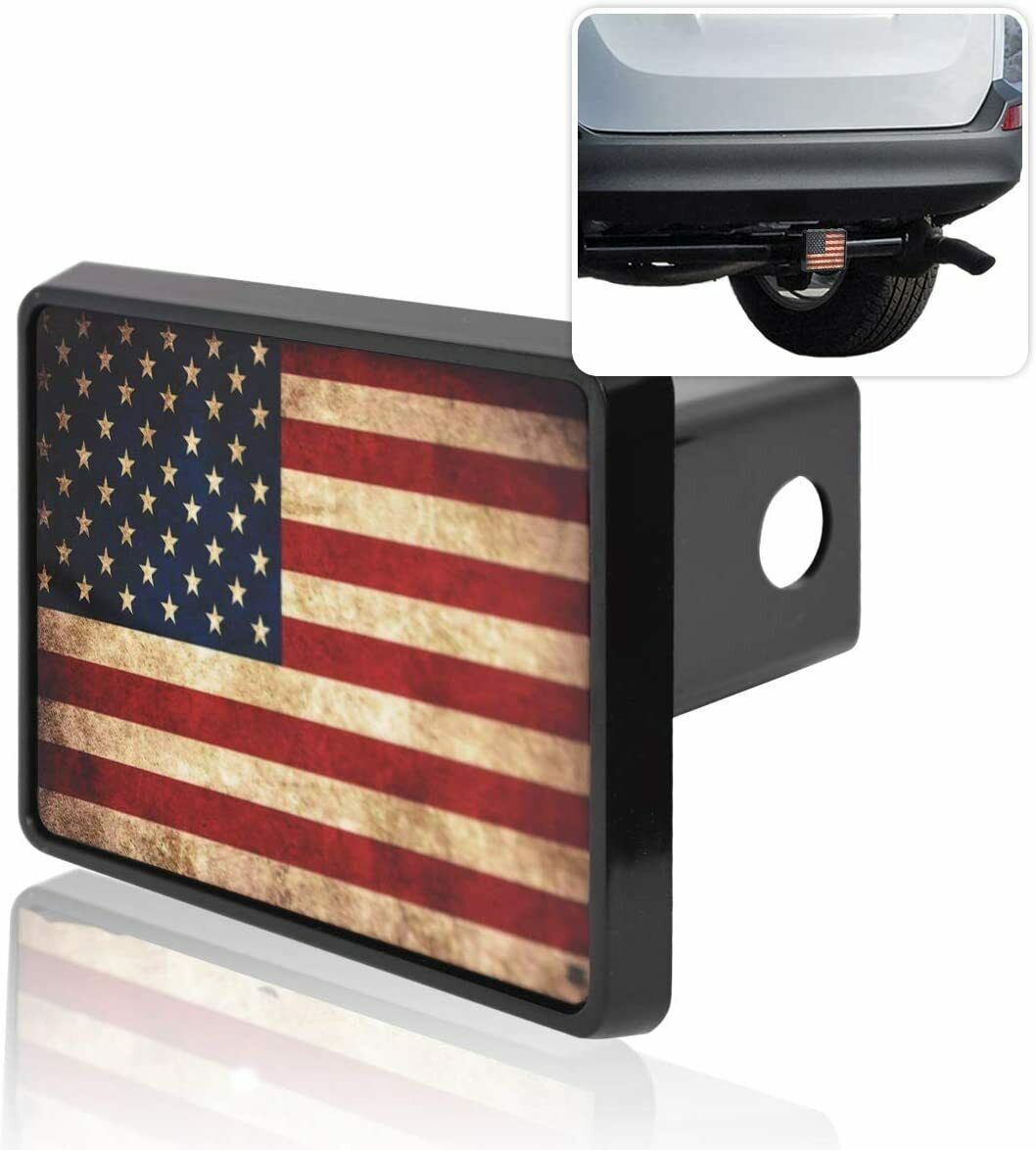 Zone Tech Weathered Distressed USA Flag Hitch Trailer Cover Patriotic
