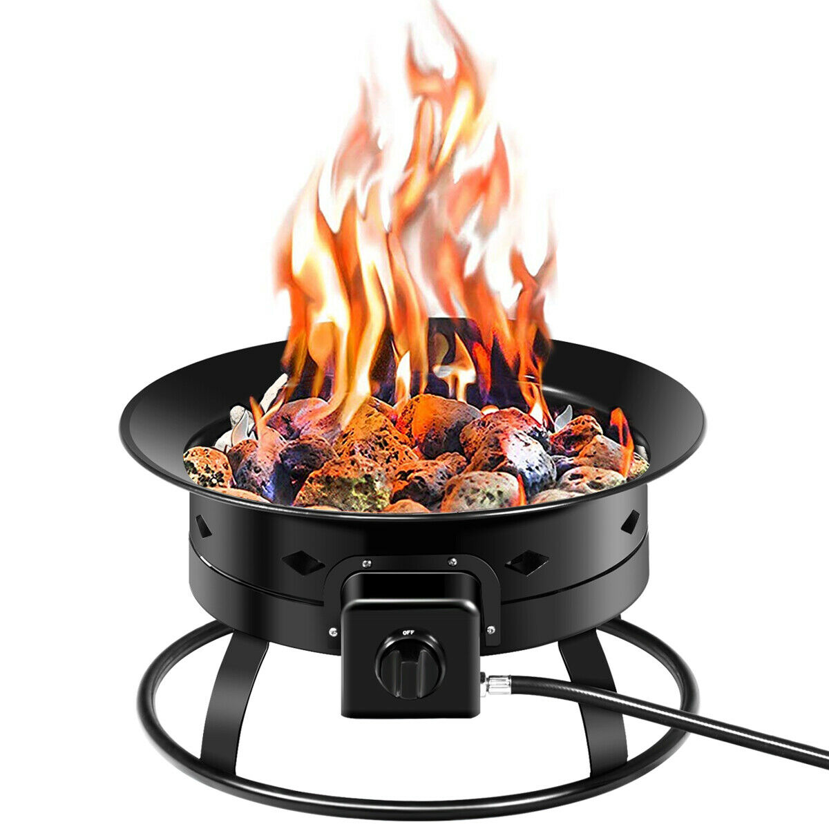 58000 BTU Propane Fire Pit With Lava Rocks
