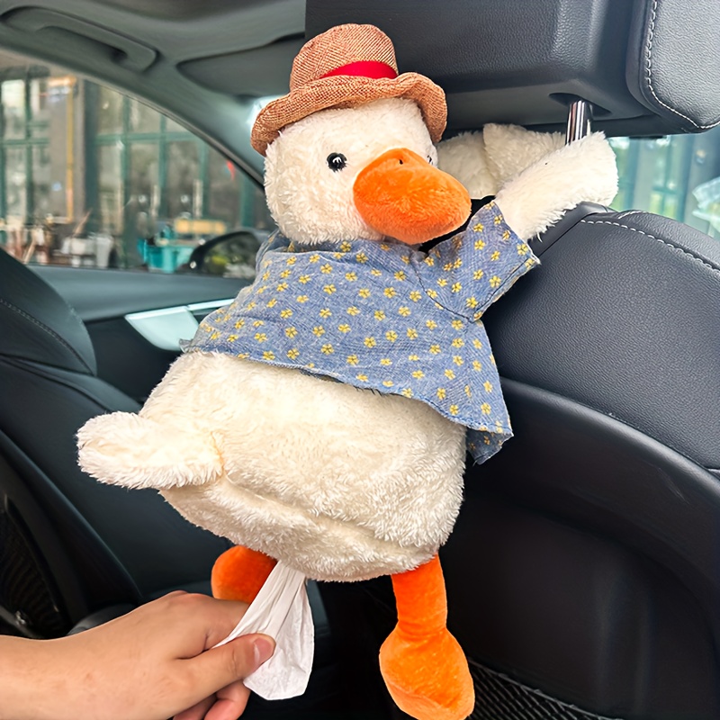 Cute Cartoon Hanging Car Tissue Box Creative Car Decorative Accessories