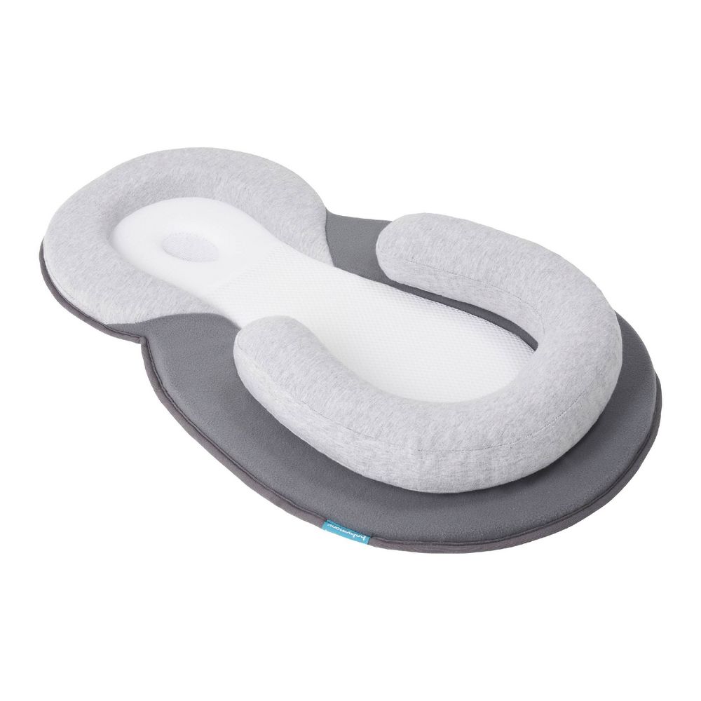 Babymoov Socosy Premium Baby Lounger Pad Pod White & Gray Cotton - Adjustab