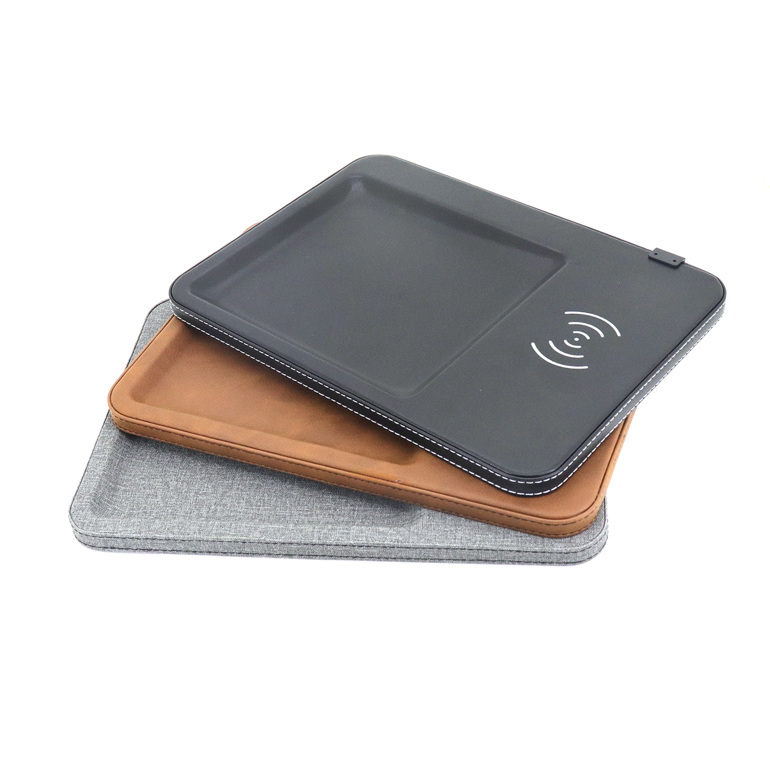 Table Top Organizer Tray with Wireless Charging Pad