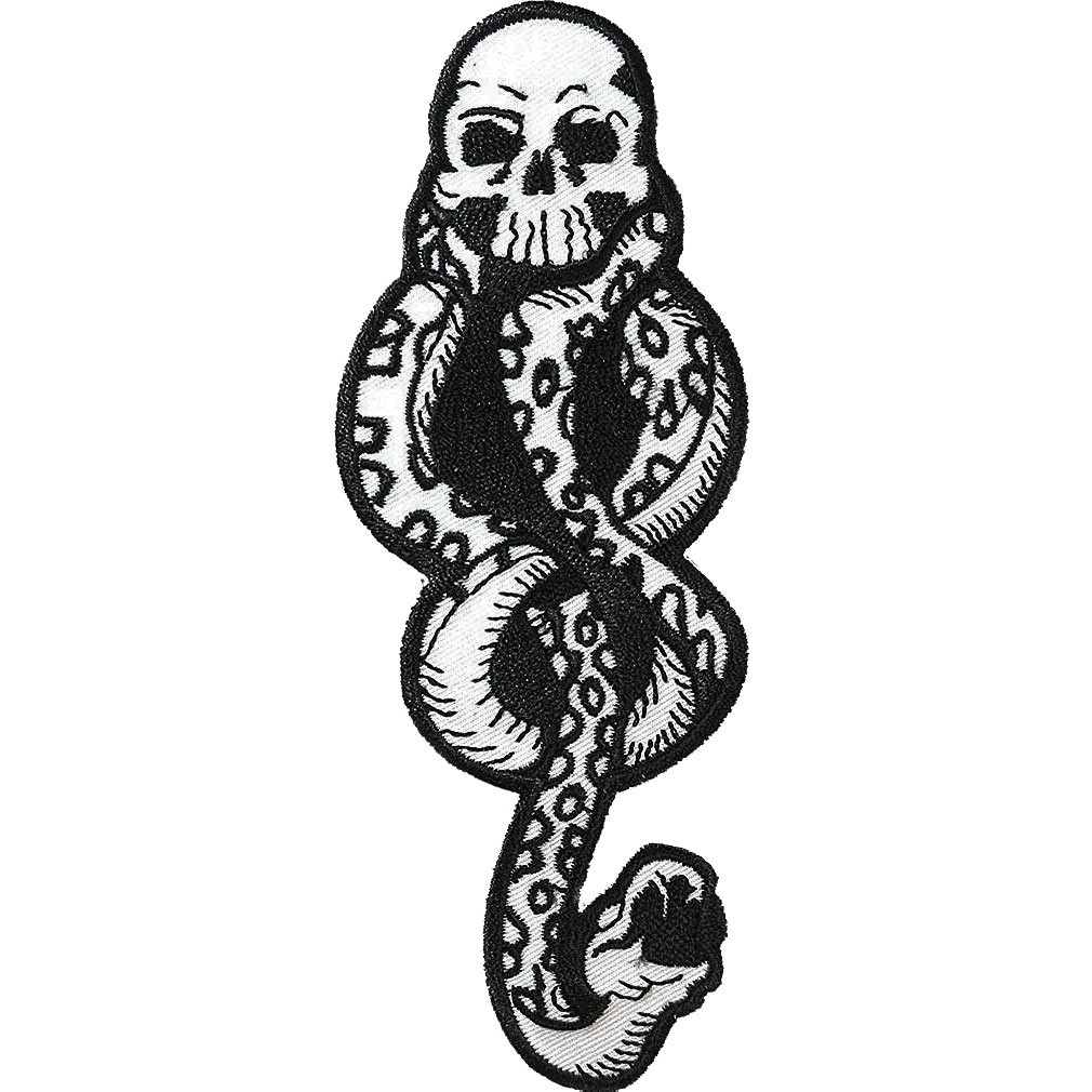 Harry Potter Black And White Death Mark Patch