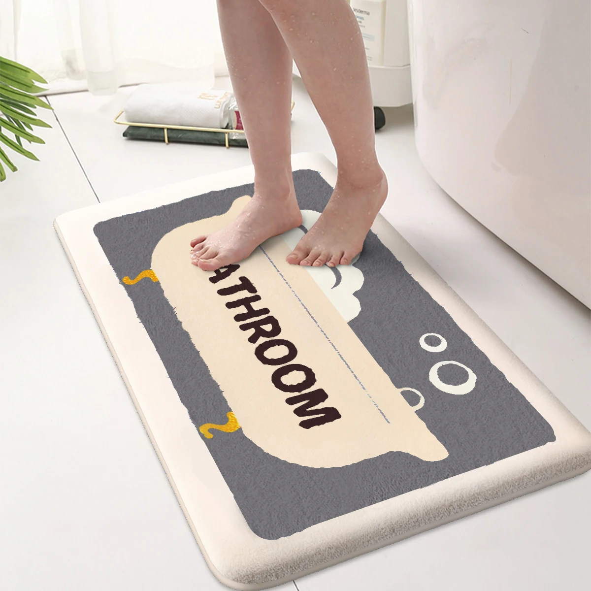 Thickened Flannel Cartoon Anti-Slip Floor Mat
