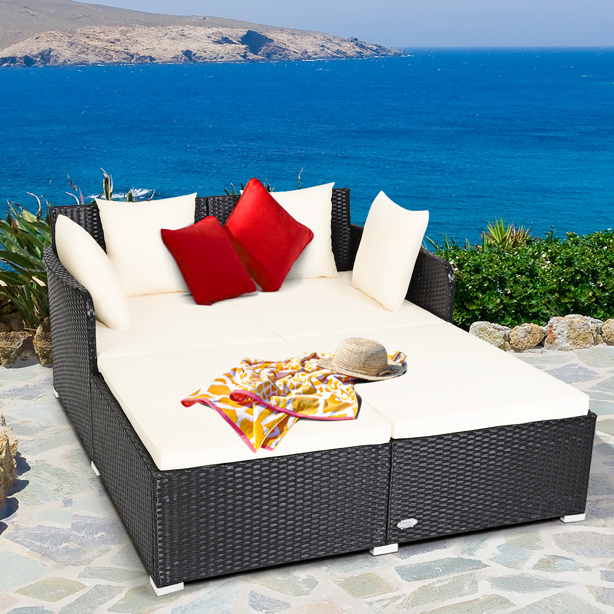 Costway Patio Rattan Daybed