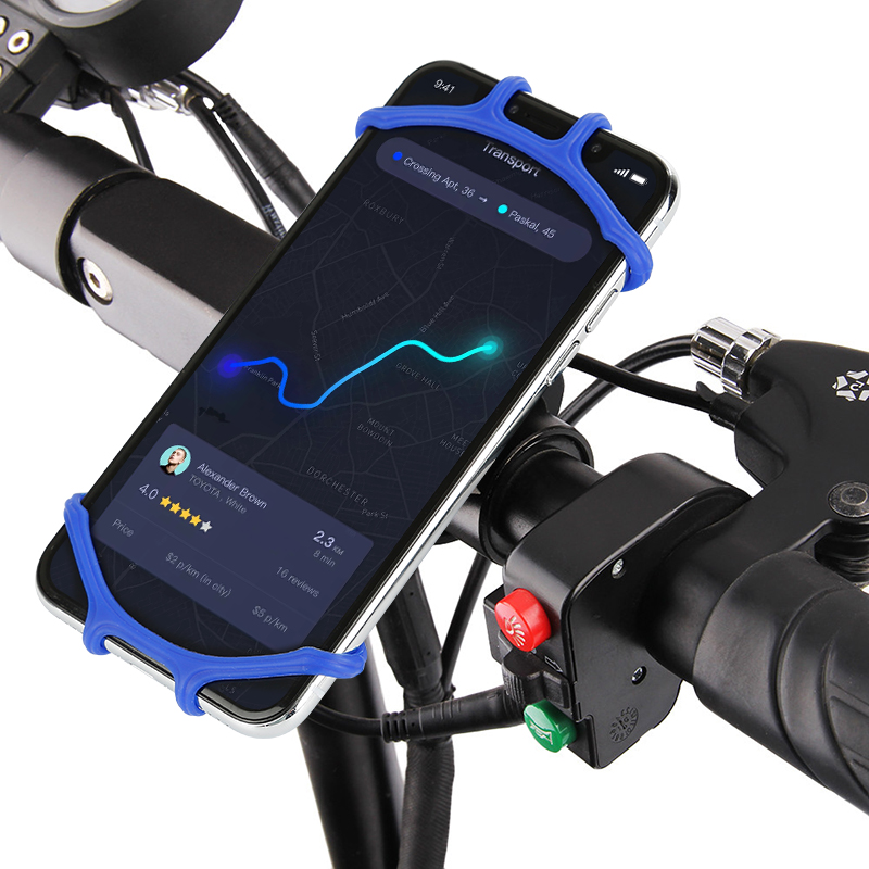 2-Pack Silicone Handlebar Phone Holder