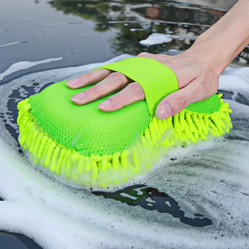 Microfiber Car Wash Mitt & Detailing Sponge