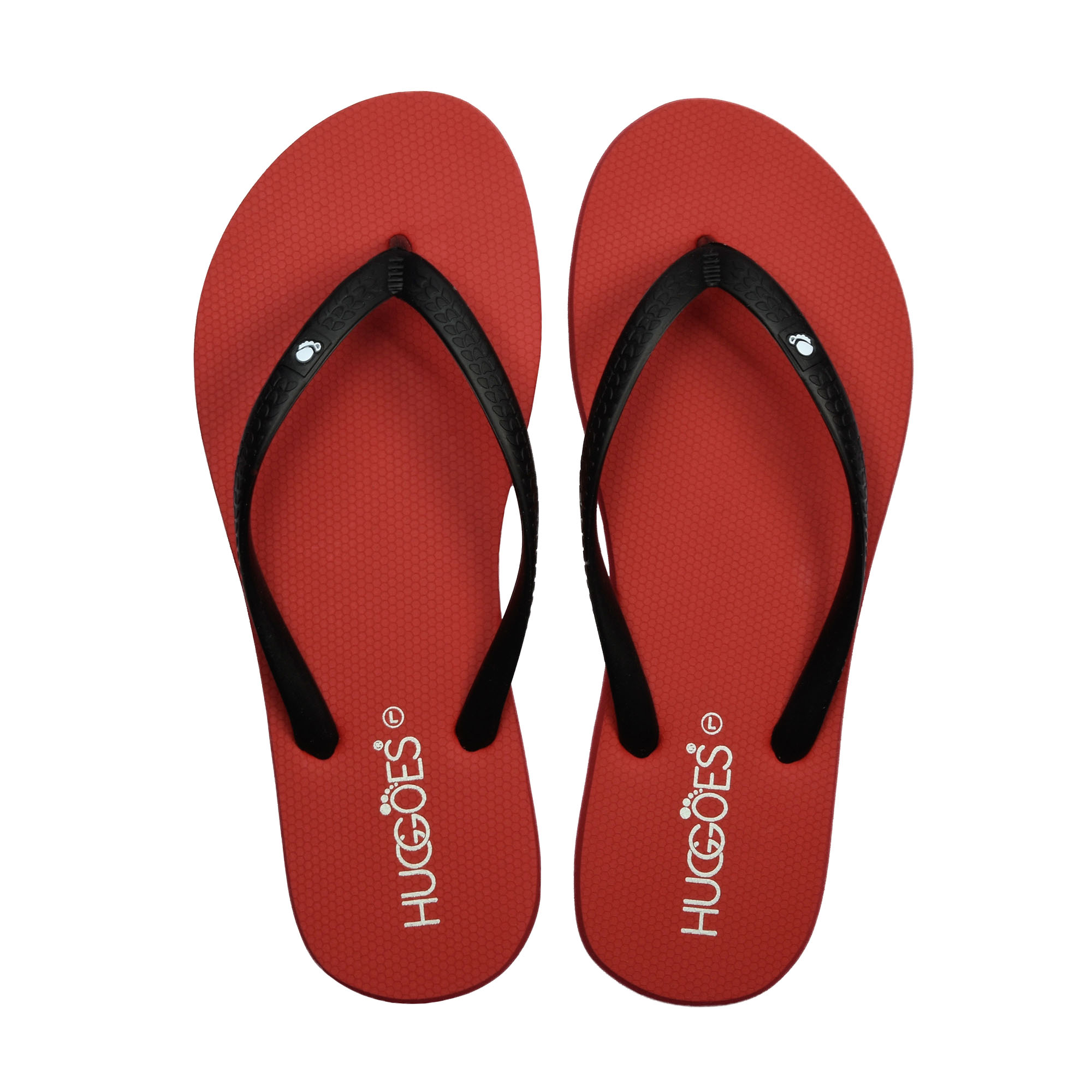 HUGGOES - Crimson Women's Natural Rubber Summer Flip-Flops- Multiple Colors