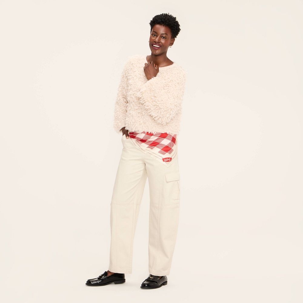 Women's Mid-Rise Barrel Leg Cargo Denim Pants - Woolrich