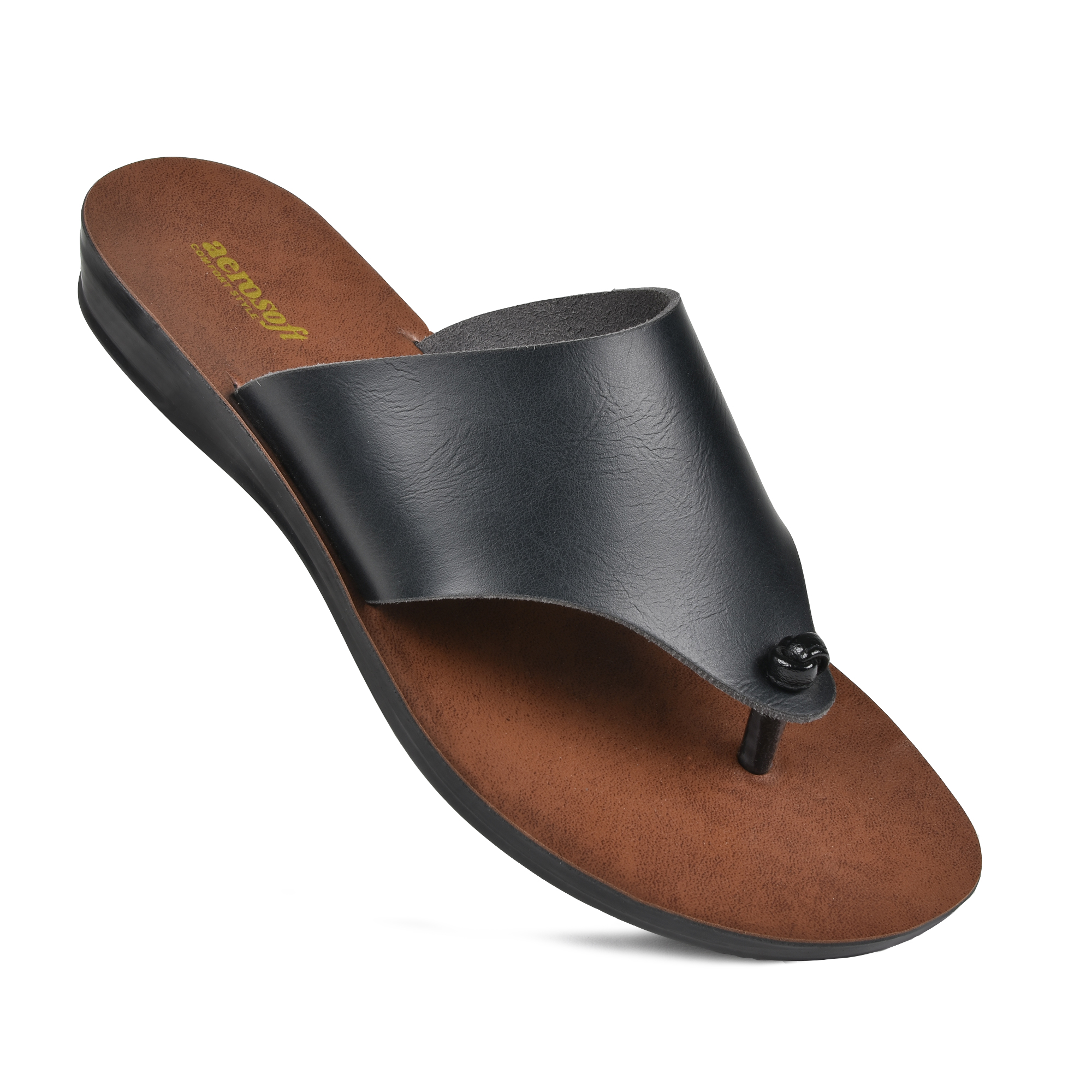 AEROSOFT Lilac Comfortable Outdoor Brown Sole Slide Sandals for Women