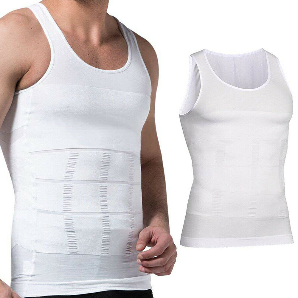 Mens Slimming Vest Tummy Control Shapewear Sleeveless Compression Tank Top