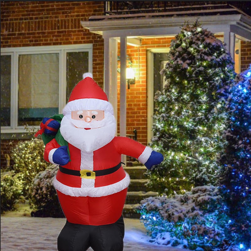 4 FT Christmas Inflatable Santa with Gift Bag