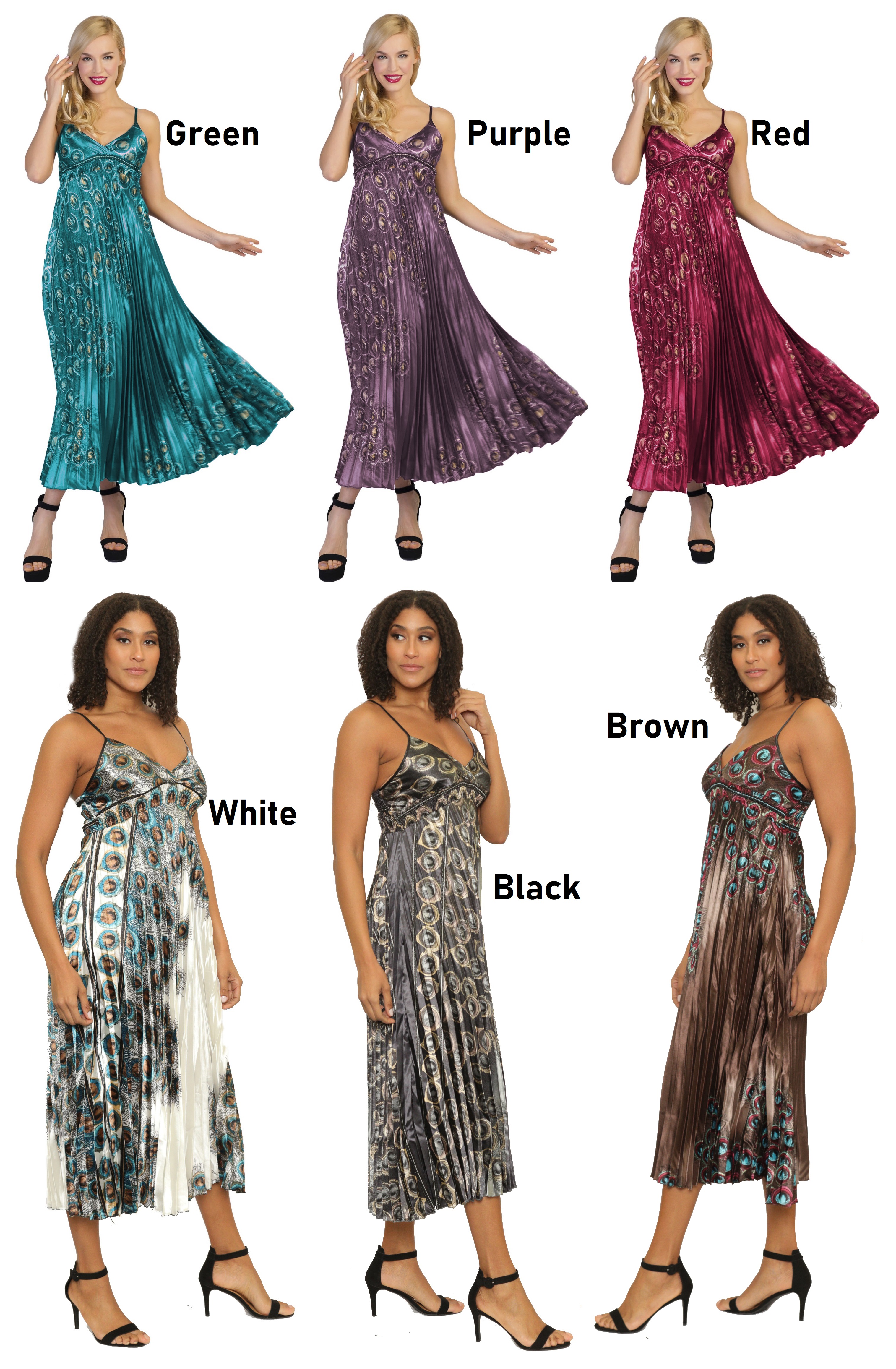 Women's ankle length sleeveless flowy maxi dress