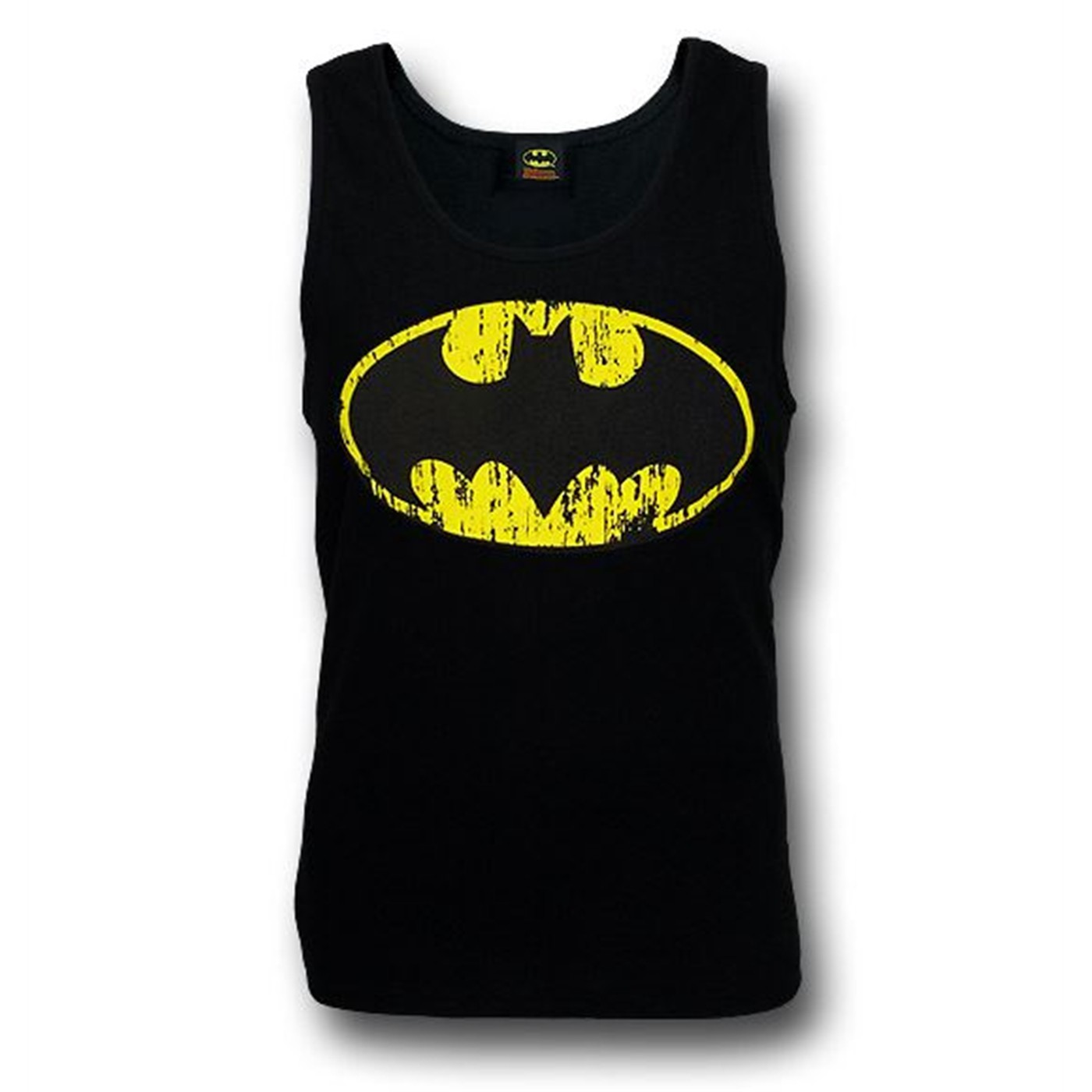 Batman Distressed Symbol Black Tank Top