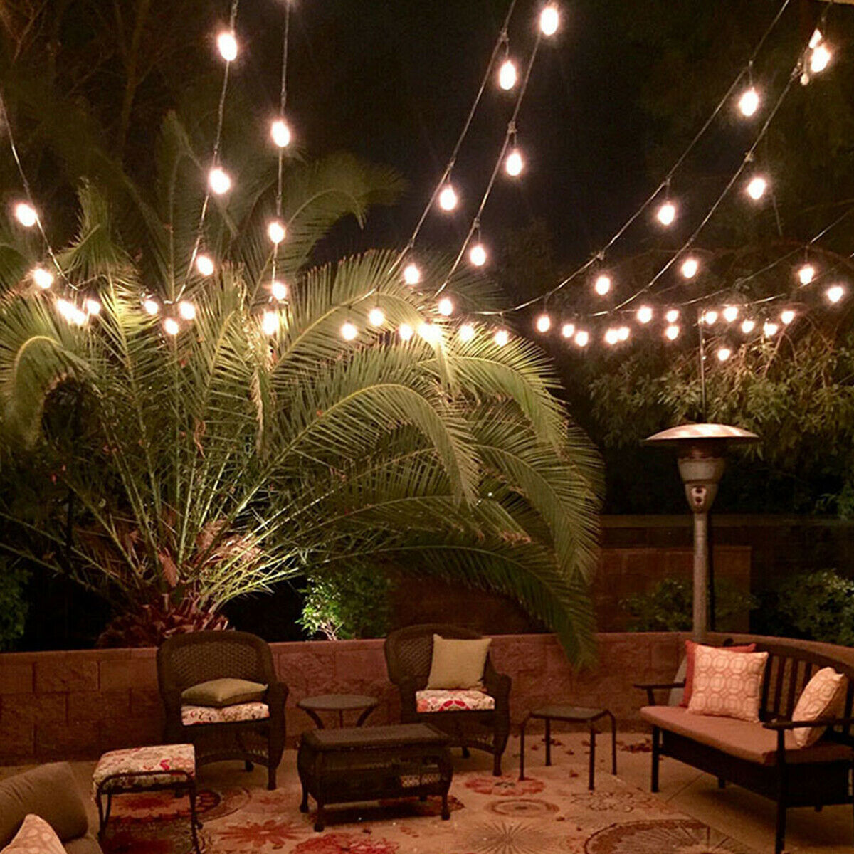 Costway LED Outdoor Waterproof Commercial Grade Patio Globe String Lights