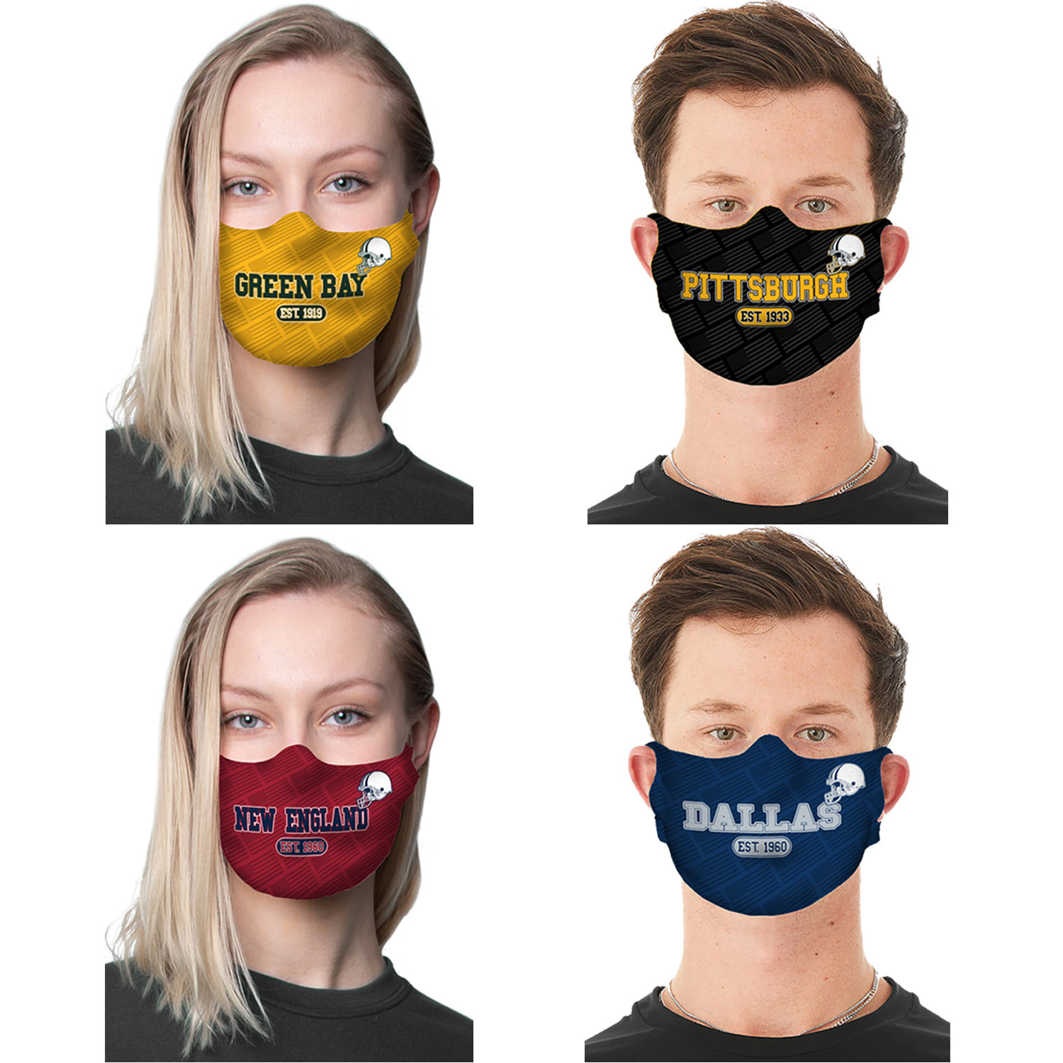2-Pack Unisex Awesome Football Reusable Fabric Masks