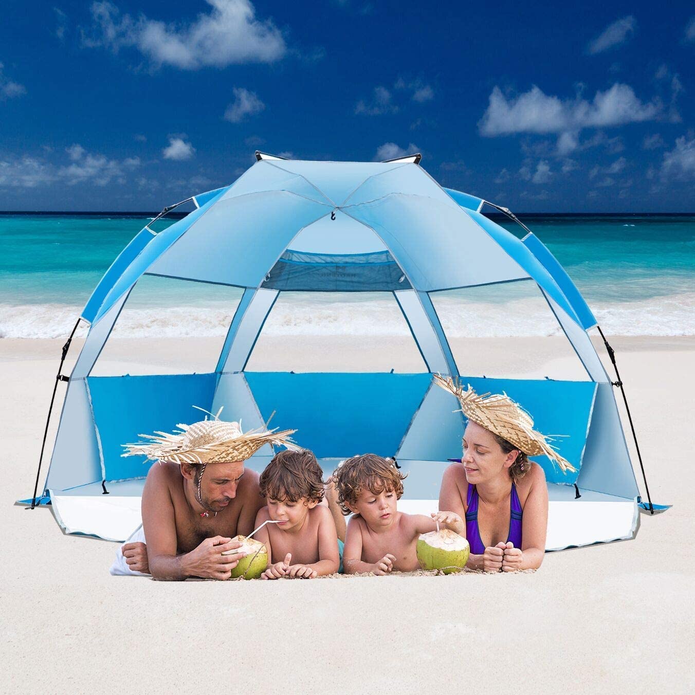 Deluxe 4 Person Easy Up Cabana Tent