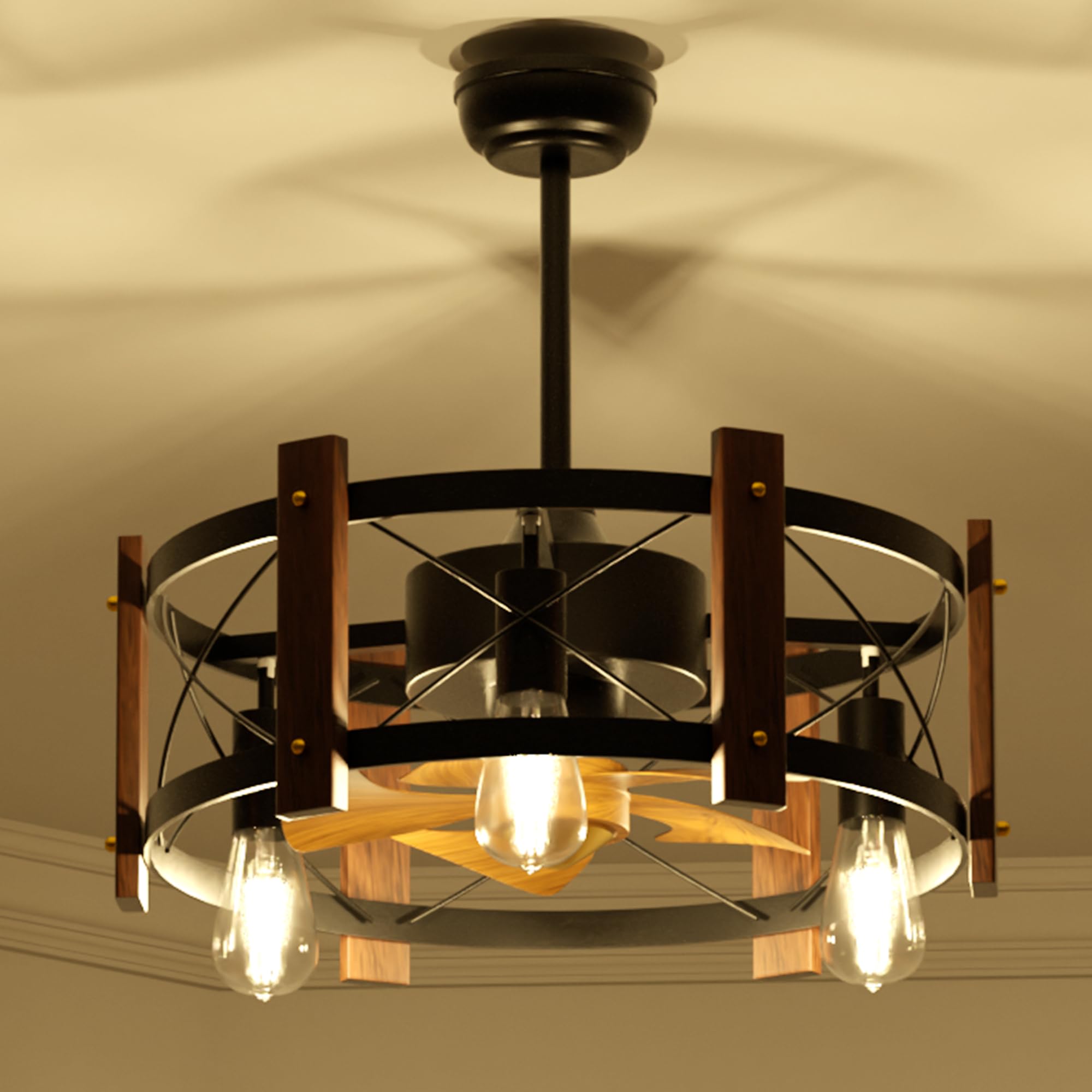 Farmhouse Ceiling Fan with 6 Lights
