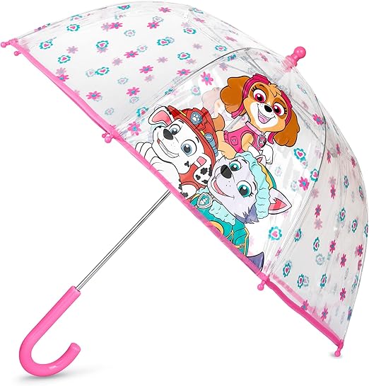 ABG Accessories, Minnie Mouse, Frozen, Encanto and Paw Patrol Kids Clear Umbrella for Girls Rain Wear Ages 3-10