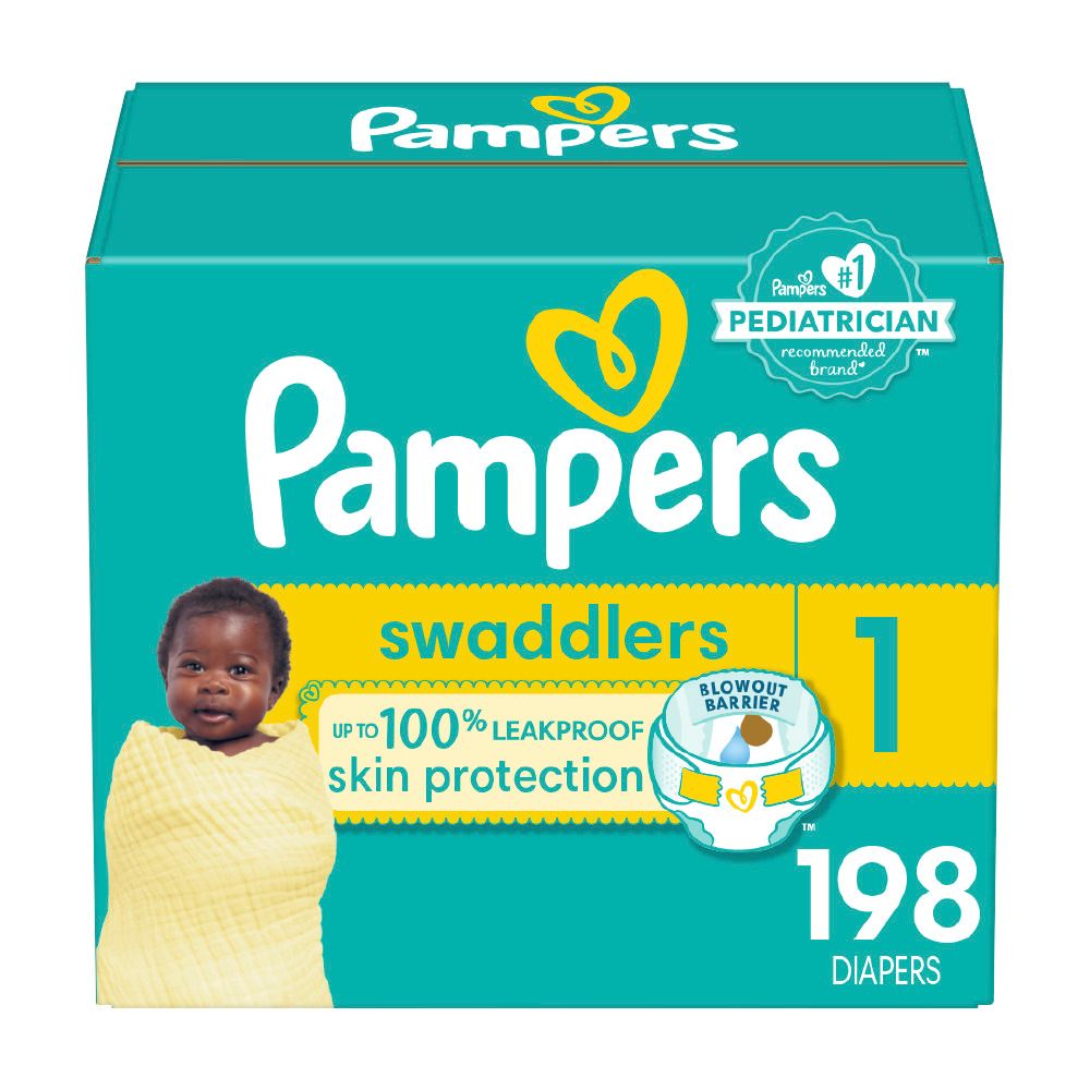 Pampers Swaddlers Disposable Diapers - Size 1 - 198ct - Open Box